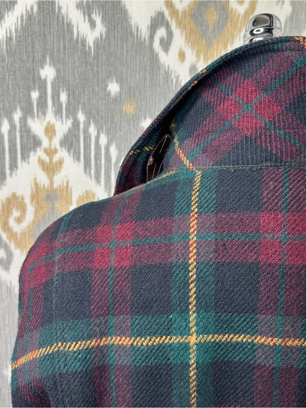 Polo Ralph Lauren Tartan Plaid Brushed Wool Alpaca Twill Sporting Jacket